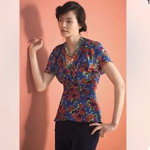 Anthropologie Girls from Savoy Dayflower Blouse